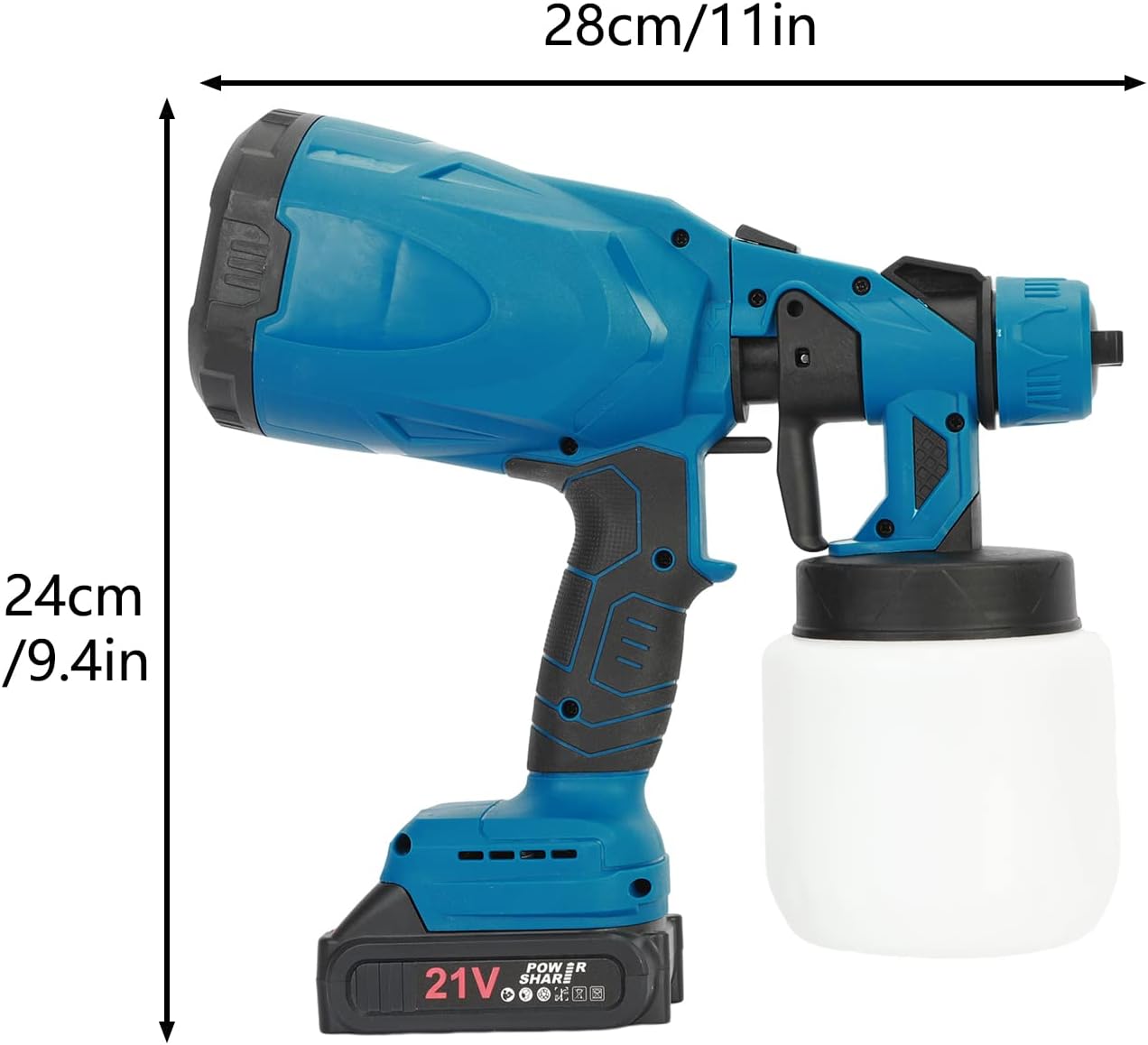 Cordless HVLP Paint Sprayer  600W Handheld Electric Paint Gun With 3 Spray Patterns And 800 6