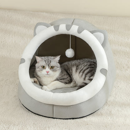 Warm Cat House  Dog Bed Super Cat Basket Tent With Cave Cushion For Kittens  Small Dogs 1