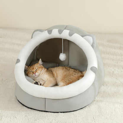 Warm Cat House  Dog Bed Super Cat Basket Tent With Cave Cushion For Kittens  Small Dogs 4