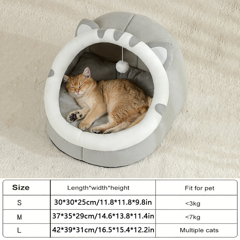 Warm Cat House  Dog Bed Super Cat Basket Tent With Cave Cushion For Kittens  Small Dogs 6