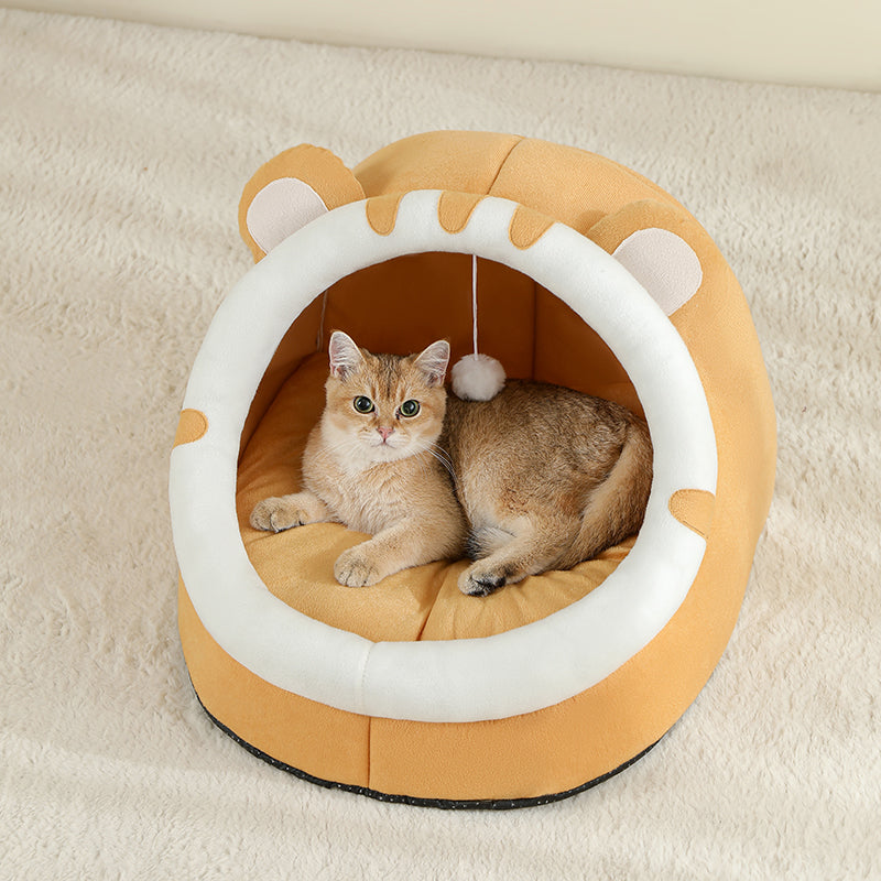 Warm Cat House  Dog Bed Super Cat Basket Tent With Cave Cushion For Kittens  Small Dogs 5