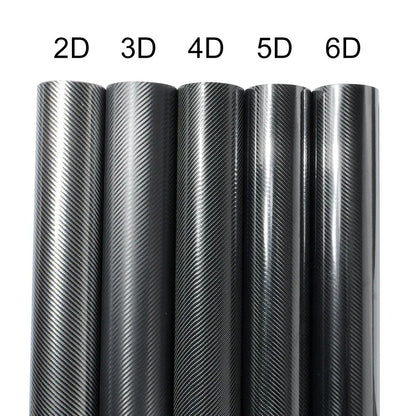 Glossy Carbon Fiber Vinyl Wrap Film Car & Motorcycle Sticker Auto Wrapping & Decorative Accessory
