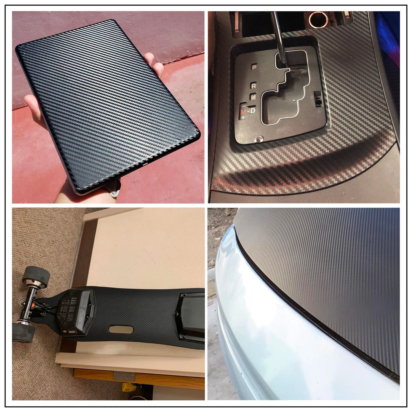 Glossy Carbon Fiber Vinyl Wrap Film Car  Motorcycle Sticker Auto Wrapping  Decorative Accessory 4
