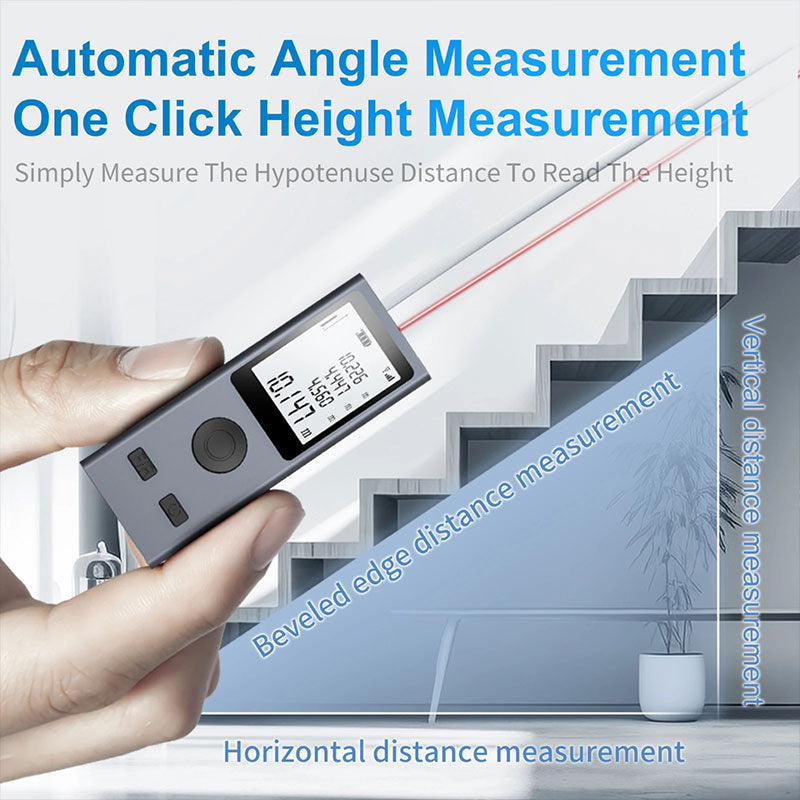 Digital Laser Tape Measure 30m/50m, USB Charge, Aluminum Body