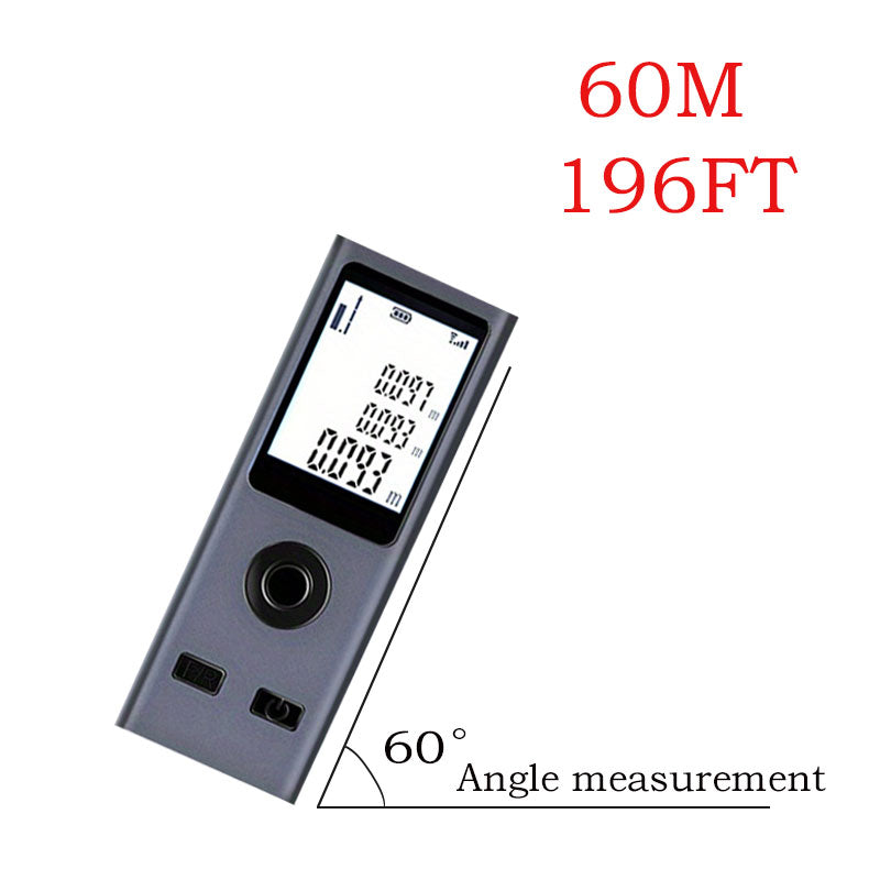 Digital Laser Tape Measure 30m/50m, USB Charge, Aluminum Body