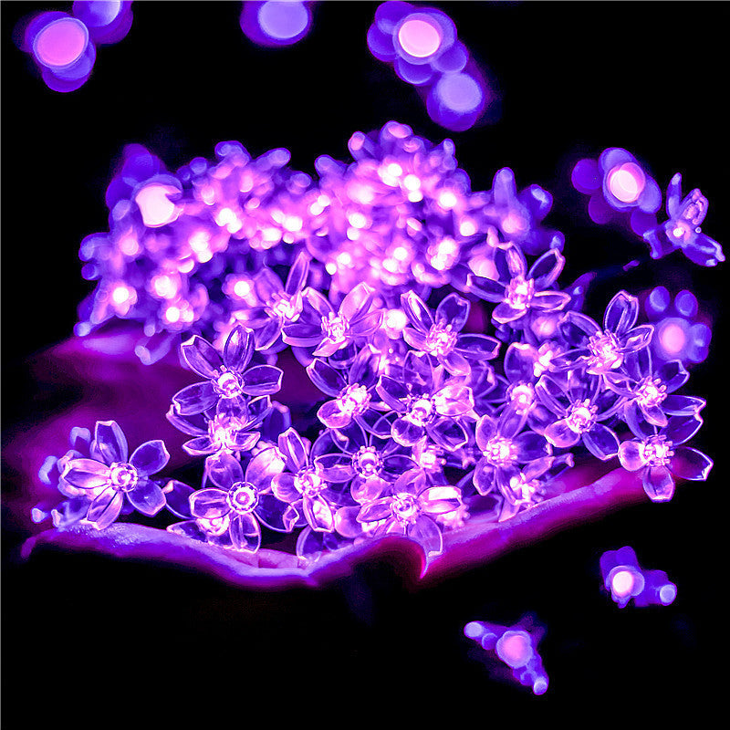 Solar Cherry Blossom String Lights 20 LED Fairy Lights For Garden Wedding  Outdoor Decor 1