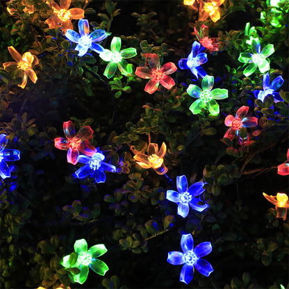 Solar Cherry Blossom String Lights 20 LED Fairy Lights For Garden Wedding  Outdoor Decor 3