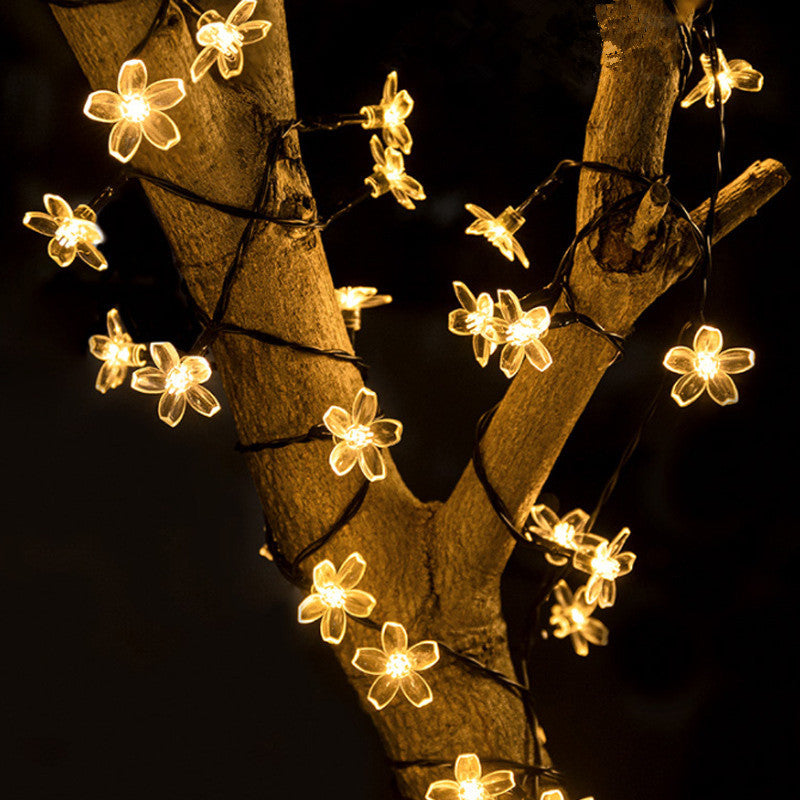 Solar Cherry Blossom String Lights 20 LED Fairy Lights For Garden Wedding  Outdoor Decor 5