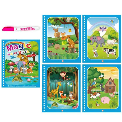 Reusable Water Drawing Magic Book With Pen Montessori Educational Toy For Toddlers  Kids Early Lear 13
