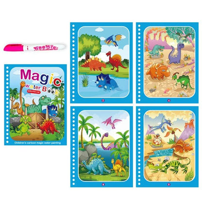 Reusable Water Drawing Magic Book With Pen Montessori Educational Toy For Toddlers  Kids Early Lear 14