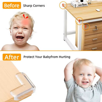 Silicone Corner Protectors For Furniture Baby Safety Cushions 4 To 20 Pack Clear Or Black 1