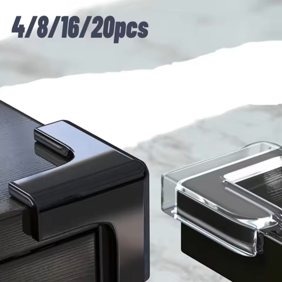 Silicone Corner Protectors For Furniture Baby Safety Cushions 4 To 20 Pack Clear Or Black 5