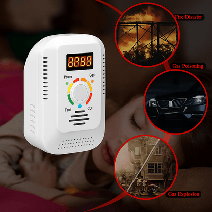 2in1 Natural Gas  Carbon Monoxide Detector Plug In Combustible Gas Leak Monitor With Digital Displa 3