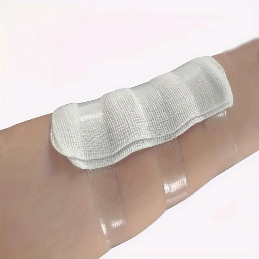 Breathable Grid Transparent Medical Tape Roll Hypoallergenic PE Adhesive For Wound Care Curved Heal 2