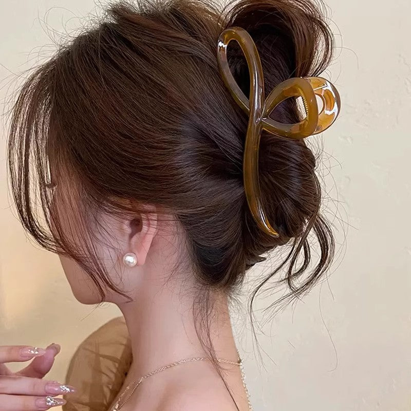 Fashion Jelly Color Bow Hair Claw Clip Elegant Headband Hairpin Accessory For Women  Girls 1