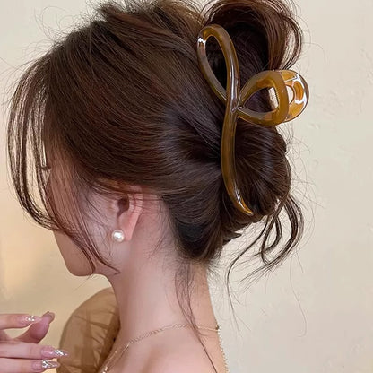 Fashion Jelly Color Bow Hair Claw Clip Elegant Headband Hairpin Accessory For Women  Girls 1