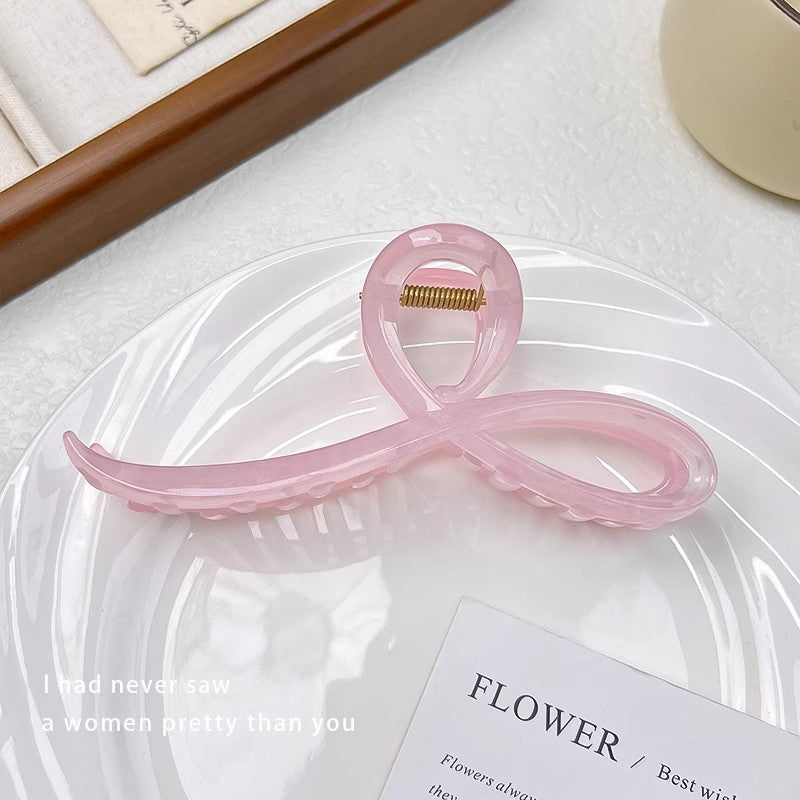 Fashion Jelly Color Bow Hair Claw Clip Elegant Headband Hairpin Accessory For Women  Girls 7