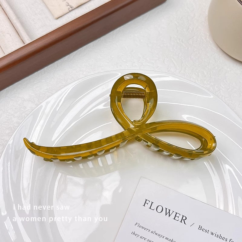 Fashion Jelly Color Bow Hair Claw Clip Elegant Headband Hairpin Accessory For Women  Girls 6