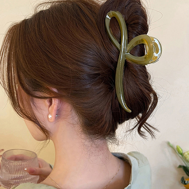 Fashion Jelly Color Bow Hair Claw Clip Elegant Headband Hairpin Accessory For Women  Girls 3