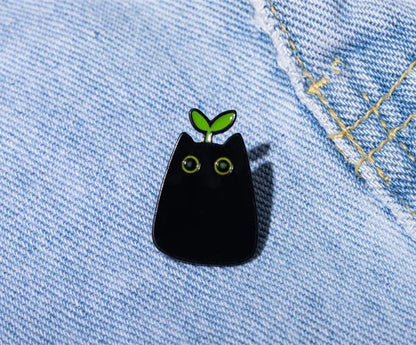 Cartoon Cute Black Cat Shape Enamel Brooch Metal Animal Badge Pin Jewelry For Kids Punk Style Fashi 3