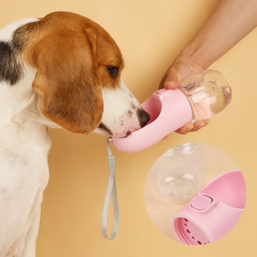 Leakproof Dog Water Bottle for Outdoor Travel, Portable Pet Drinking Container for Dogs & Cats
