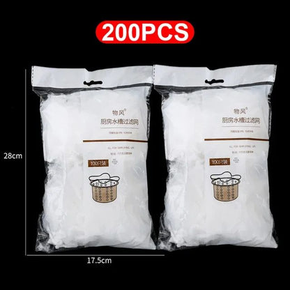 Disposable Kitchen Sink Filter Mesh Bags AntiBlocking Sewer Drain Strainer Net For Food Waste  Hair 6