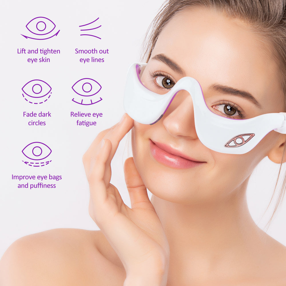 Eye Massager For Wrinkles  Bags 3D Rechargeable Beauty Tool With Heat Therapy  Pulse Massage For Ey 1