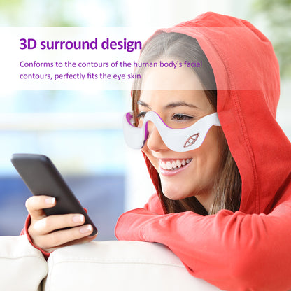 Eye Massager For Wrinkles  Bags 3D Rechargeable Beauty Tool With Heat Therapy  Pulse Massage For Ey 3