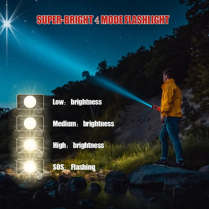 High Capacity Rechargeable Emergency Light Solar  Hand Crank Powered Outdoor Flashlight For Camping 2