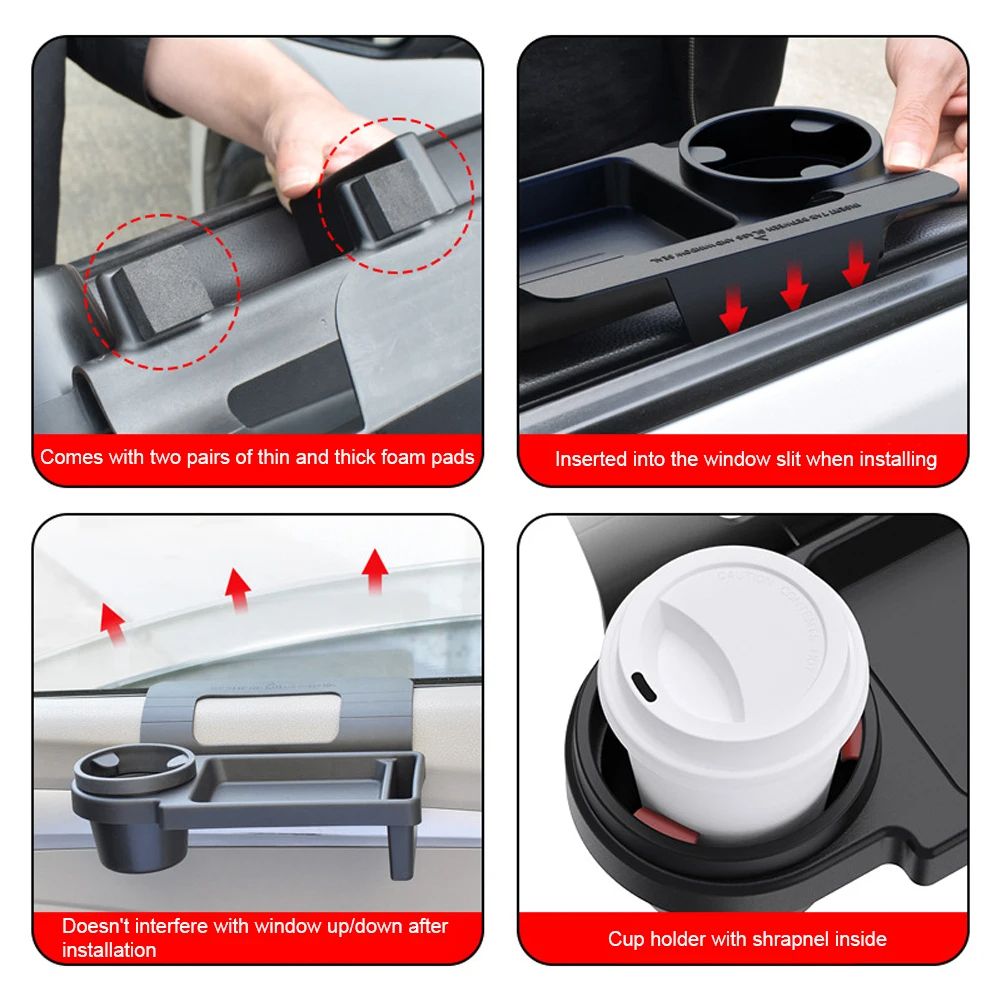 MultiFunctional Car Organizer Box With Cup Holder  Side Door Hanging Storage Rack  Phone Slot For V 4