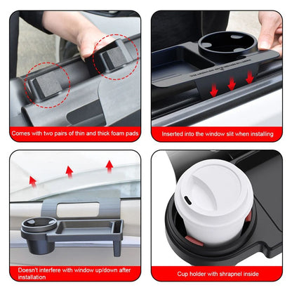 MultiFunctional Car Organizer Box With Cup Holder  Side Door Hanging Storage Rack  Phone Slot For V 4