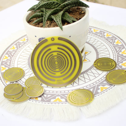 Energy Disc Tesla Polarizing Disk Double-Sided Antenna Ornament for Self-Repair & Energy Awakening (Lakhovsky Inspired