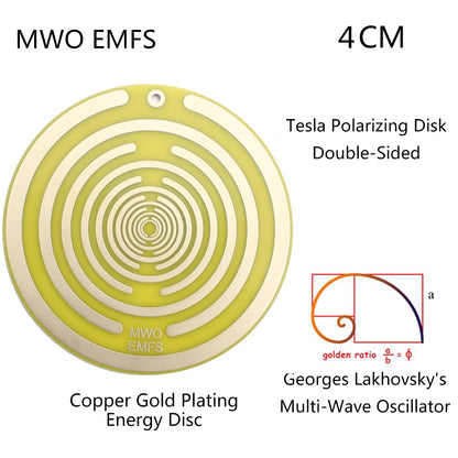 Energy Disc Tesla Polarizing Disk Double-Sided Antenna Ornament for Self-Repair & Energy Awakening (Lakhovsky Inspired