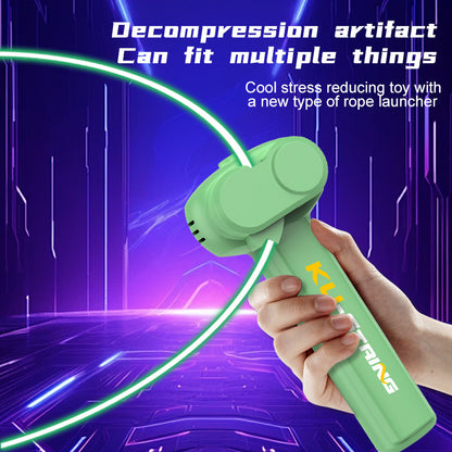 Glow In The Dark Rope Launcher Luminous Portable Stress Relief Toy For Kids  Party Favors 2