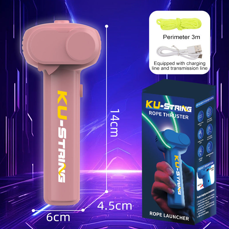 Glow In The Dark Rope Launcher Luminous Portable Stress Relief Toy For Kids  Party Favors 7