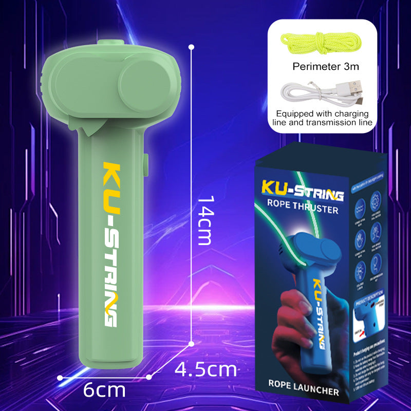 Glow In The Dark Rope Launcher Luminous Portable Stress Relief Toy For Kids  Party Favors 8