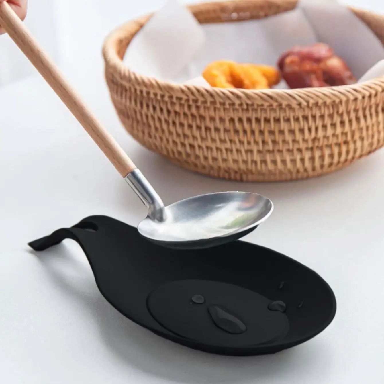 Silicone Insulation Spoon Shelf Heat Resistant Placemat, Drink Glass Coaster Tray, Spoon Pad, Eat Mat, Pot Holder