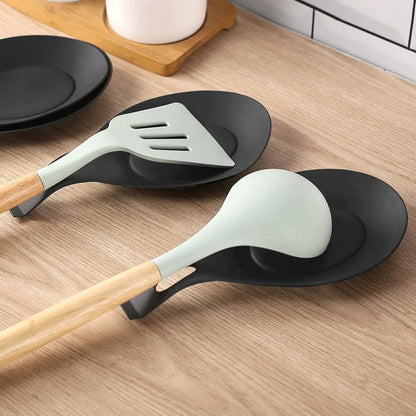 Silicone Insulation Spoon Shelf Heat Resistant Placemat Drink Glass Coaster Tray Spoon Pad Eat Mat  1