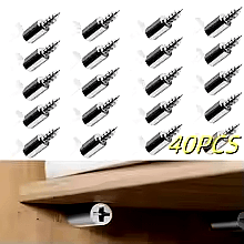 Self-Tapping Cabinet Shelf Support Screws Integrated Laminate Holders with Non-Slip Sleeves 10/20 Sets