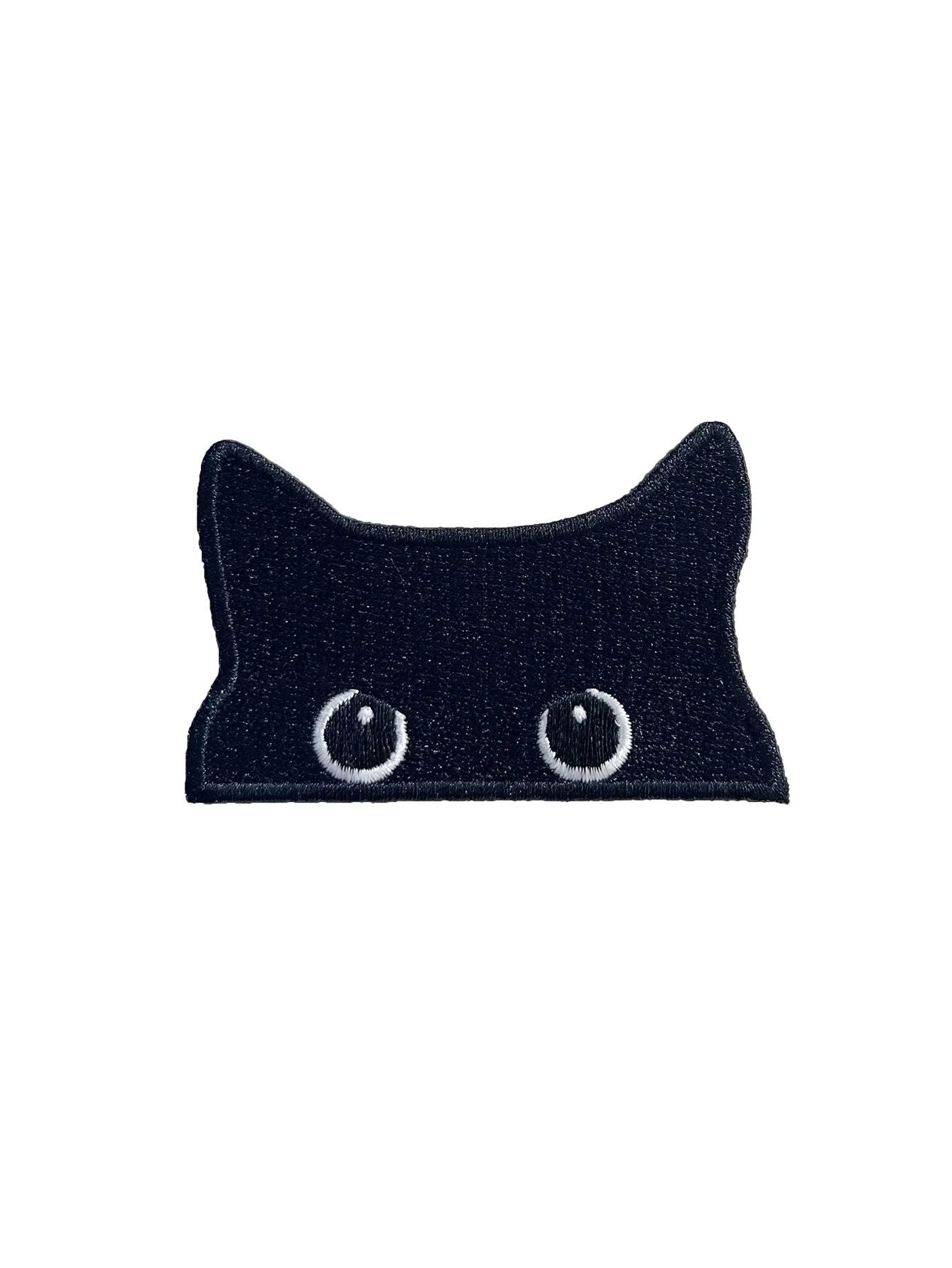 Embroidered Black Cat Iron On Patch For Clothing Cute Jacket  Jeans Decoration 1