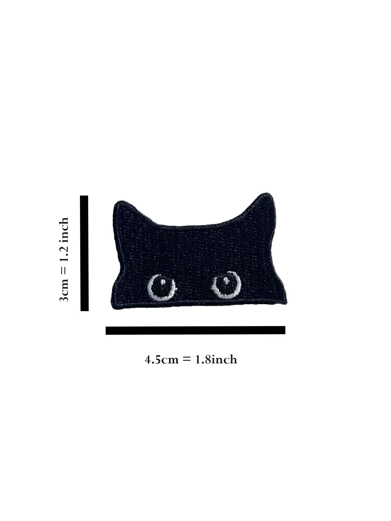 Embroidered Black Cat Iron On Patch For Clothing Cute Jacket  Jeans Decoration 3