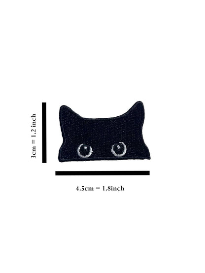 Embroidered Black Cat Iron On Patch For Clothing Cute Jacket  Jeans Decoration 3