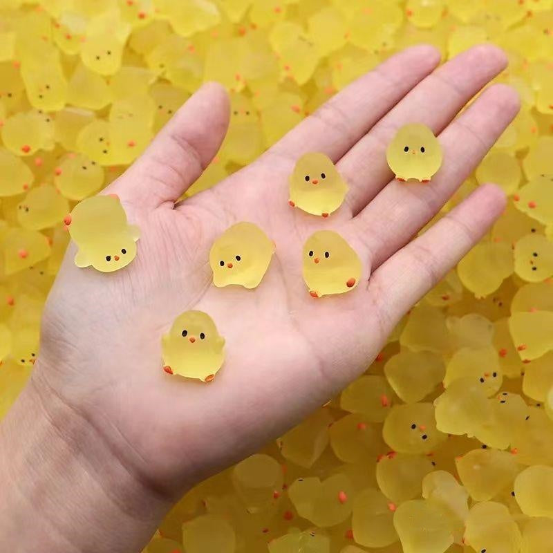 Mini Fluorescent Chicken Moss Toy GlowintheDark Miniature Chick Figurines For Fairy Garden  Home De 1