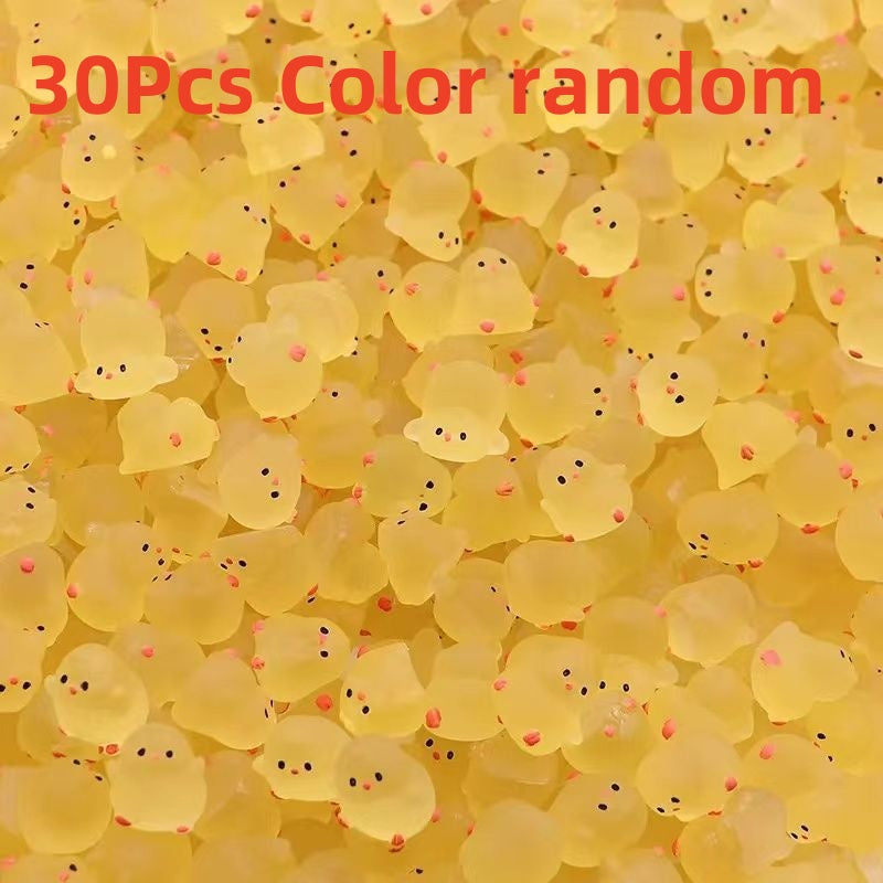 Mini Fluorescent Chicken Moss Toy GlowintheDark Miniature Chick Figurines For Fairy Garden  Home De 8