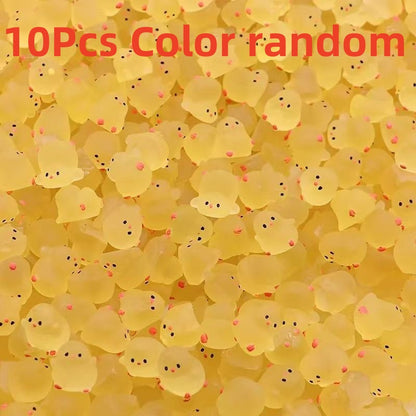 Mini Fluorescent Chicken Moss Toy GlowintheDark Miniature Chick Figurines For Fairy Garden  Home De 6