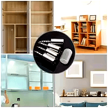SelfTapping Cabinet Shelf Support Screws Integrated Laminate Holders With NonSlip Sleeves 1020 Sets 5