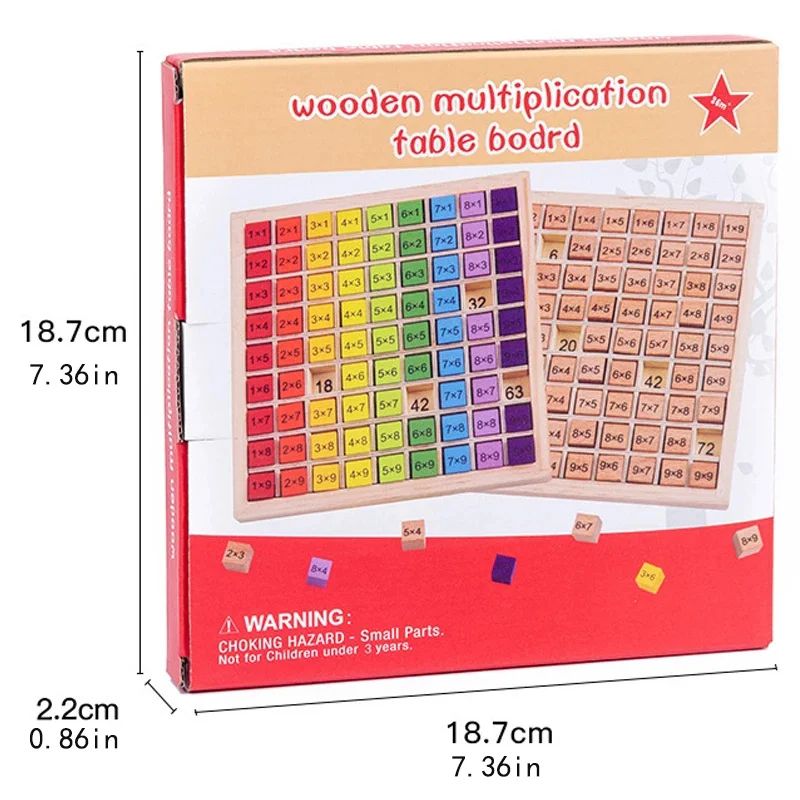 Montessori Wooden Math Toys For Children Educational Multiplication Table Math Teaching Aids For Ki 4