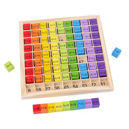 Montessori Wooden Math Toys For Children Educational Multiplication Table Math Teaching Aids For Ki 2