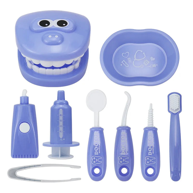 Montessori Doctor Role Play Set Educational Brushing Teeth Toy For Kids Early Learning 8