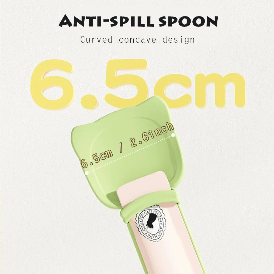 Cute  Convenient Cat Treat Spoons  EasySqueeze OneHanded Feeder For Wet Treats  Supplements 3
